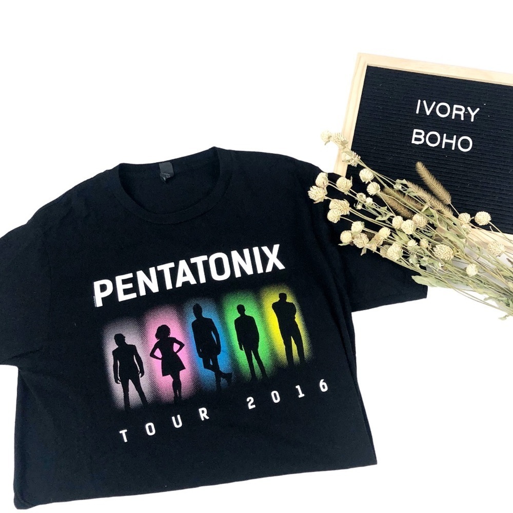 Pentatonix Tour 2016 Black‎ T Shirt Women's Size Medium